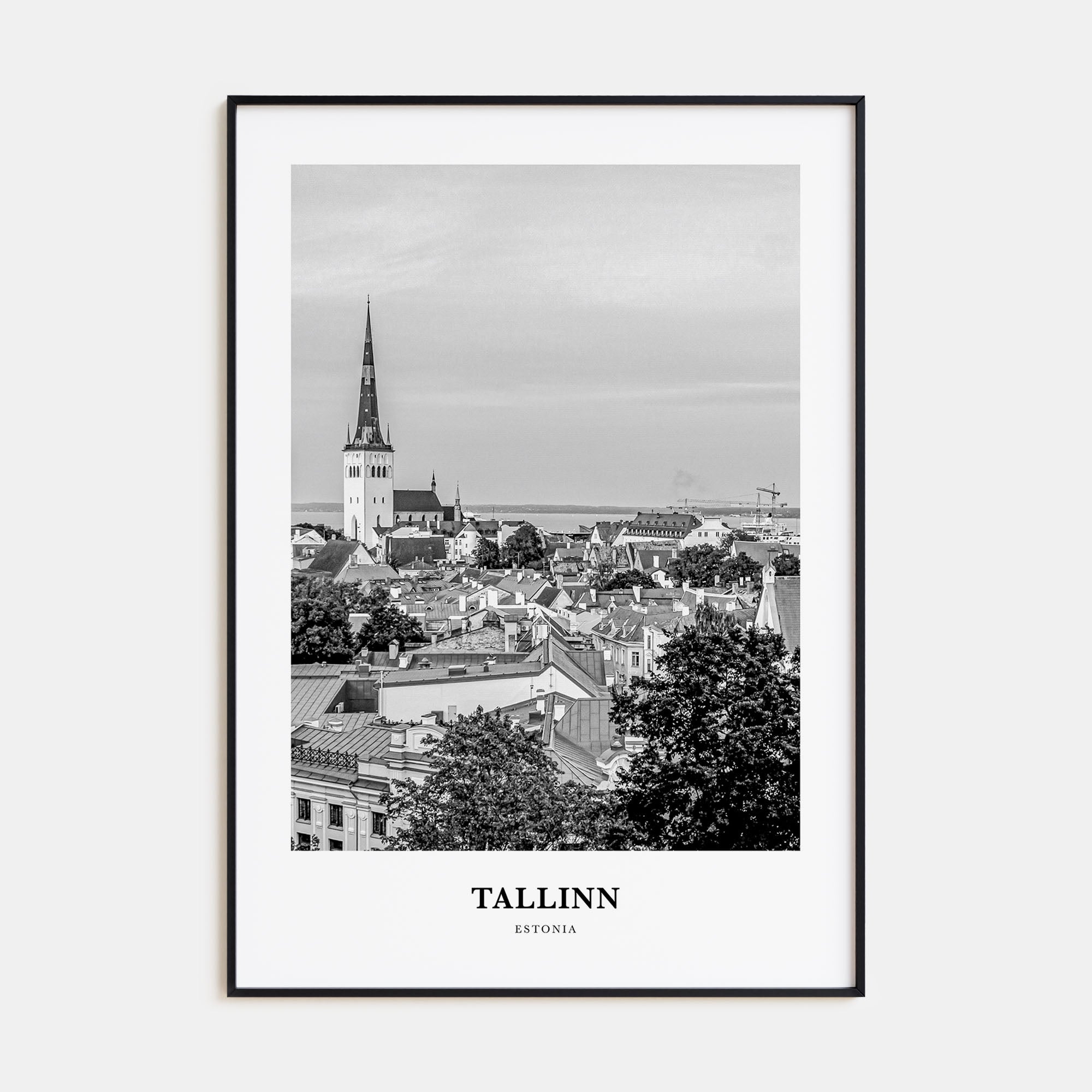 Tallinn Portrait B&W Poster