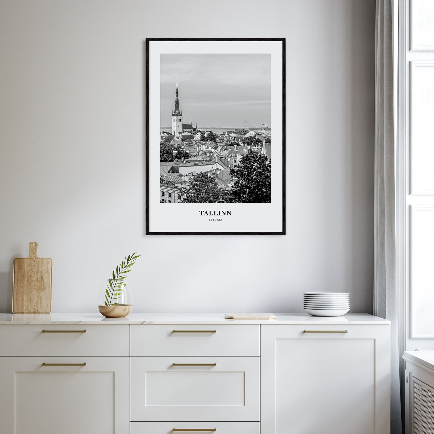 Tallinn Portrait B&W Poster