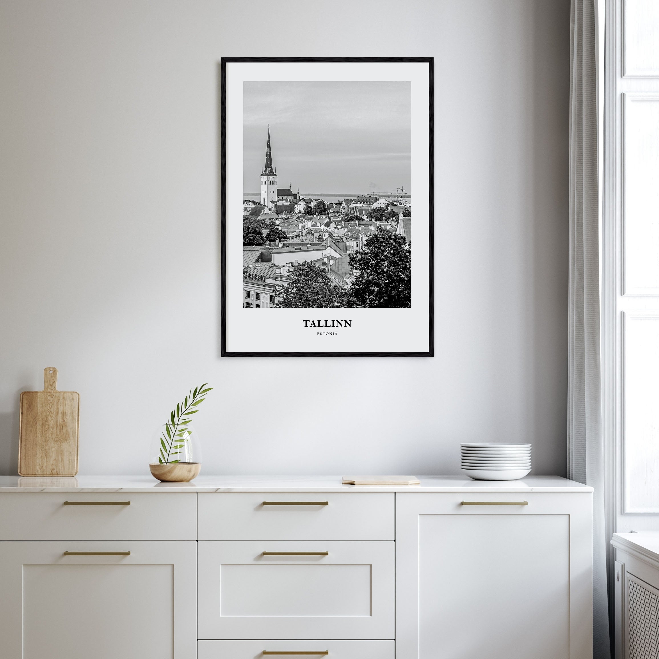 Tallinn Portrait B&W Poster