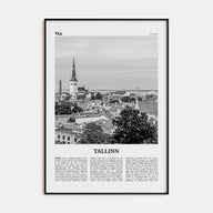 Tallinn Travel B&W Poster