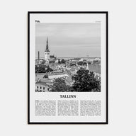 Tallinn Travel B&W Poster
