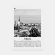 Tallinn Travel B&W Poster
