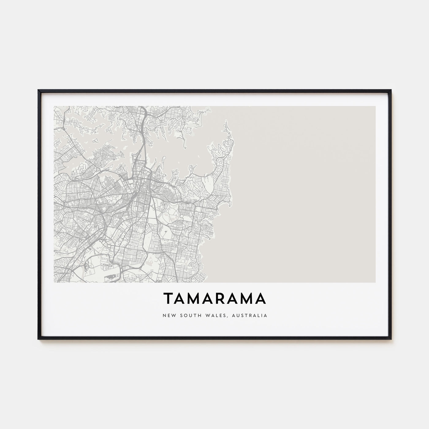 Tamarama Map Landscape Poster