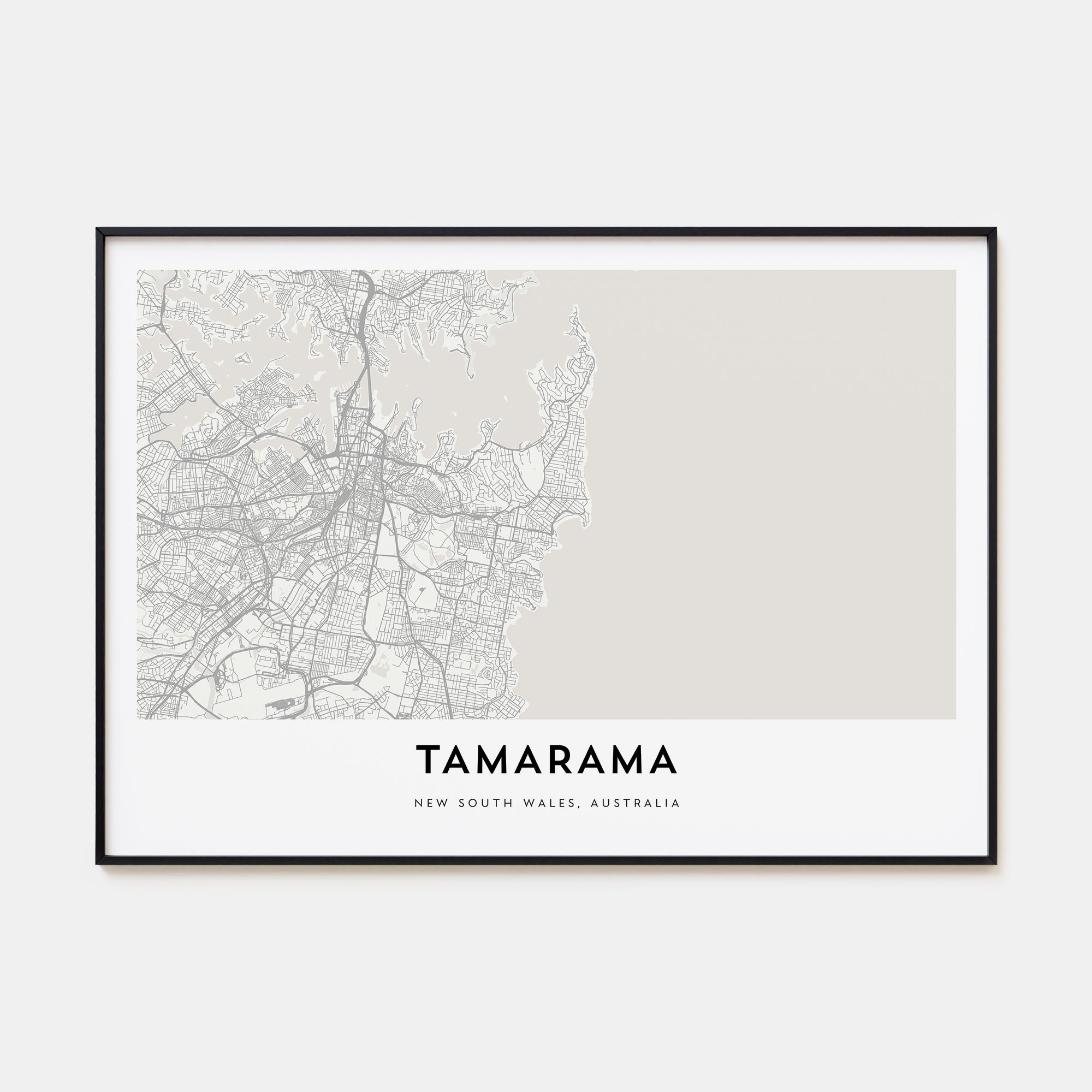 Tamarama Map Landscape Poster