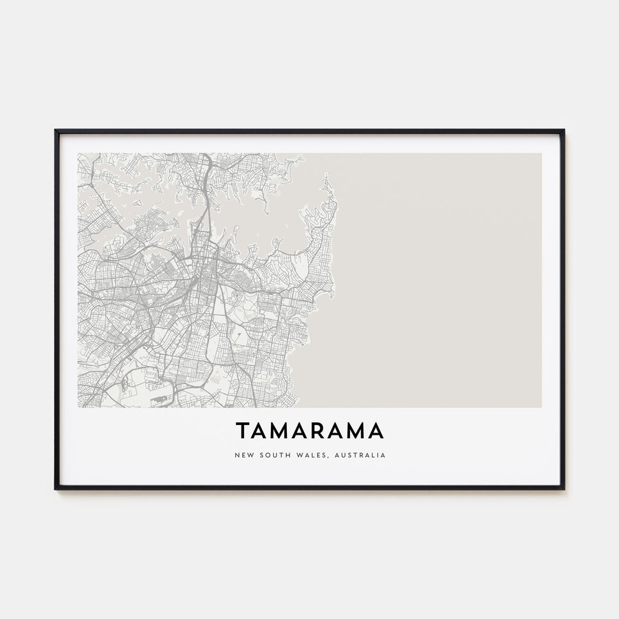 Tamarama Map Landscape Poster