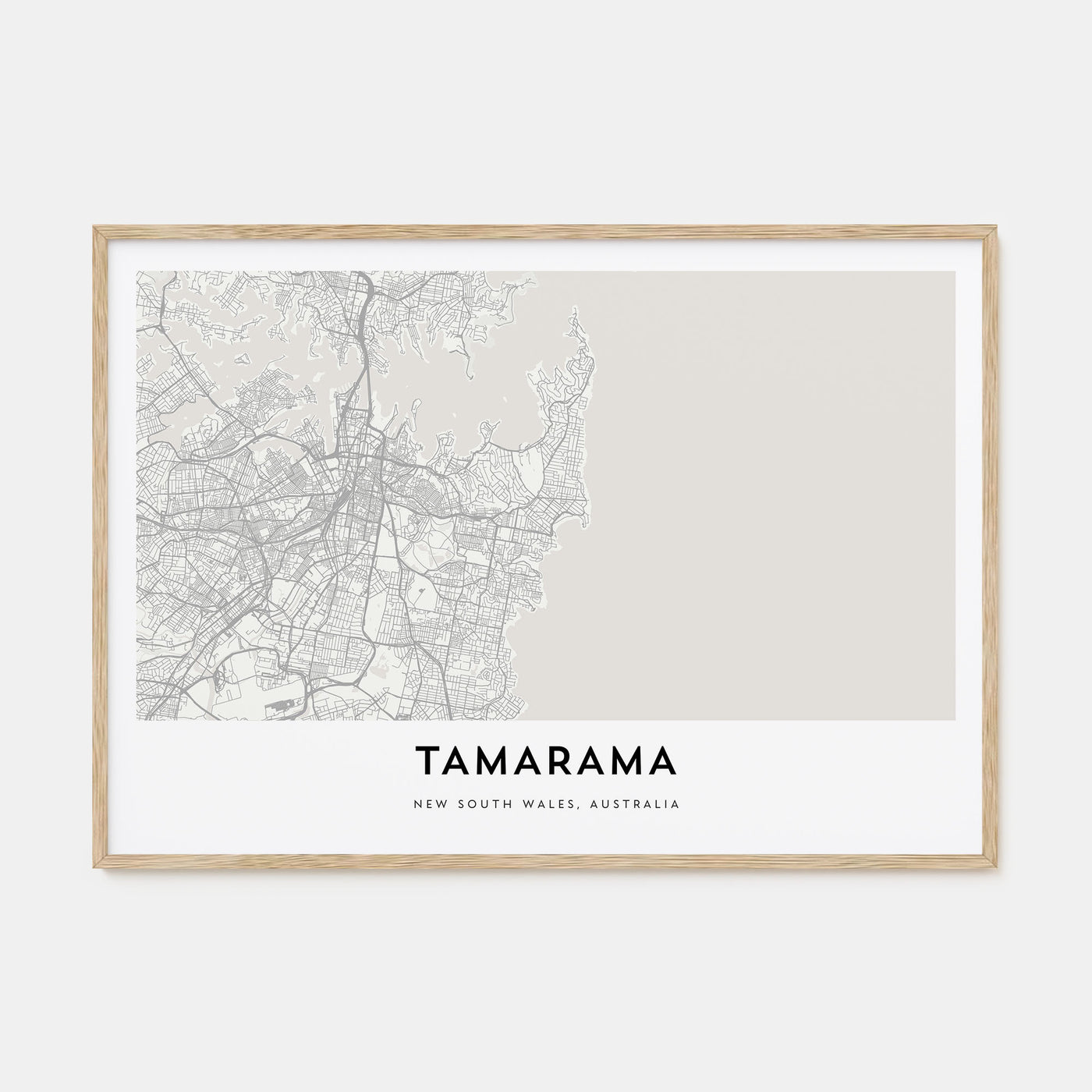 Tamarama Map Landscape Poster