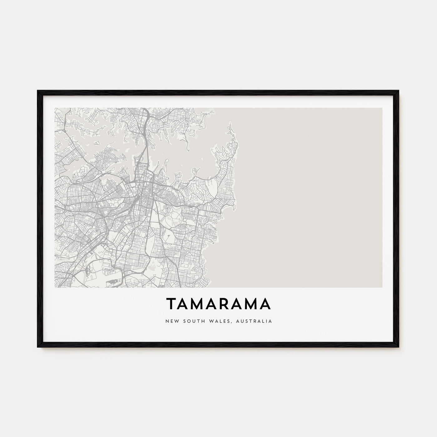 Tamarama Map Landscape Poster