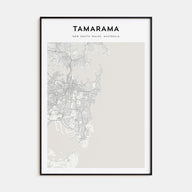 Tamarama Map Portrait Poster