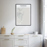 Tamarama Map Portrait Poster