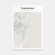 Tamarama Map Portrait Poster