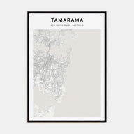 Tamarama Map Portrait Poster