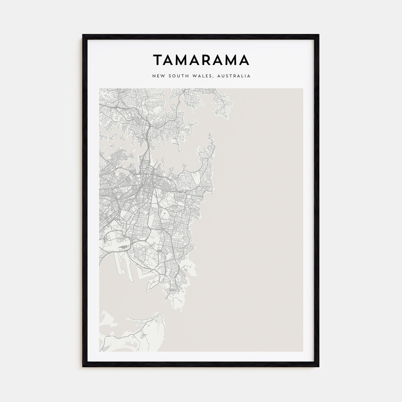 Tamarama Map Portrait Poster