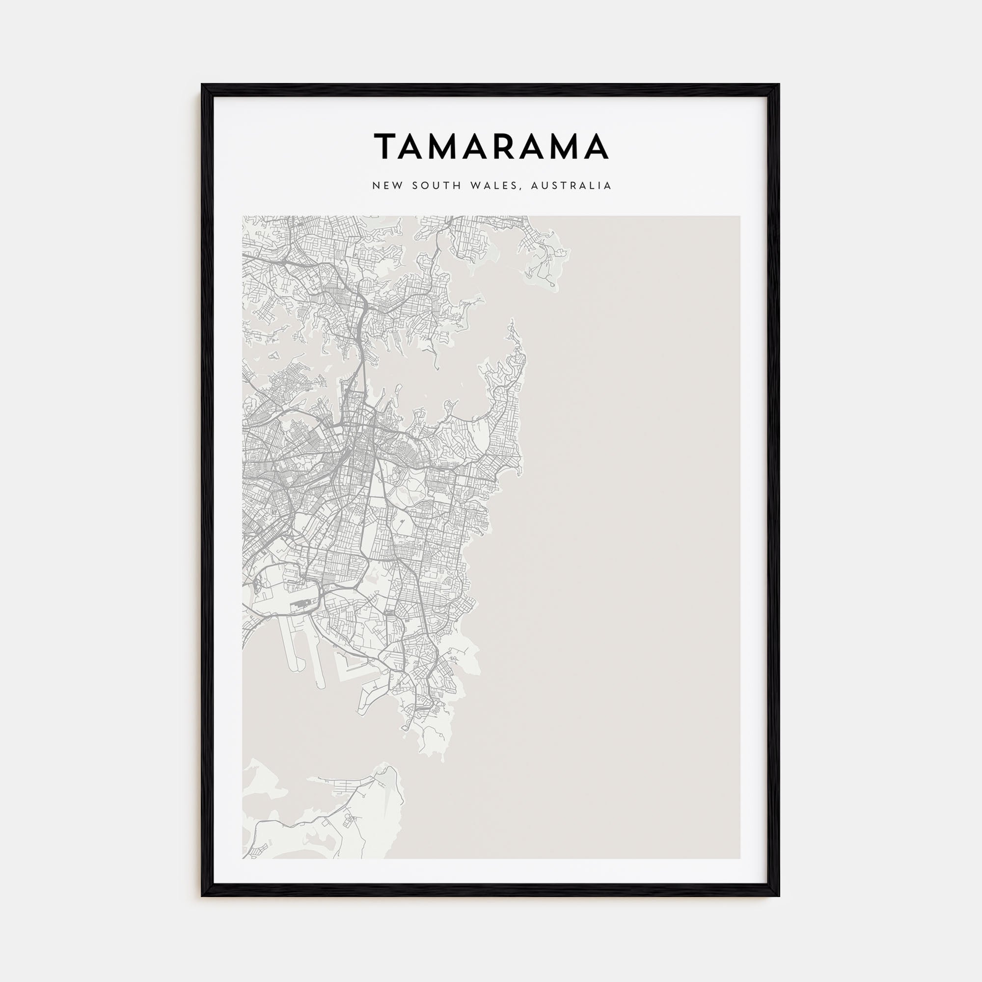 Tamarama Map Portrait Poster