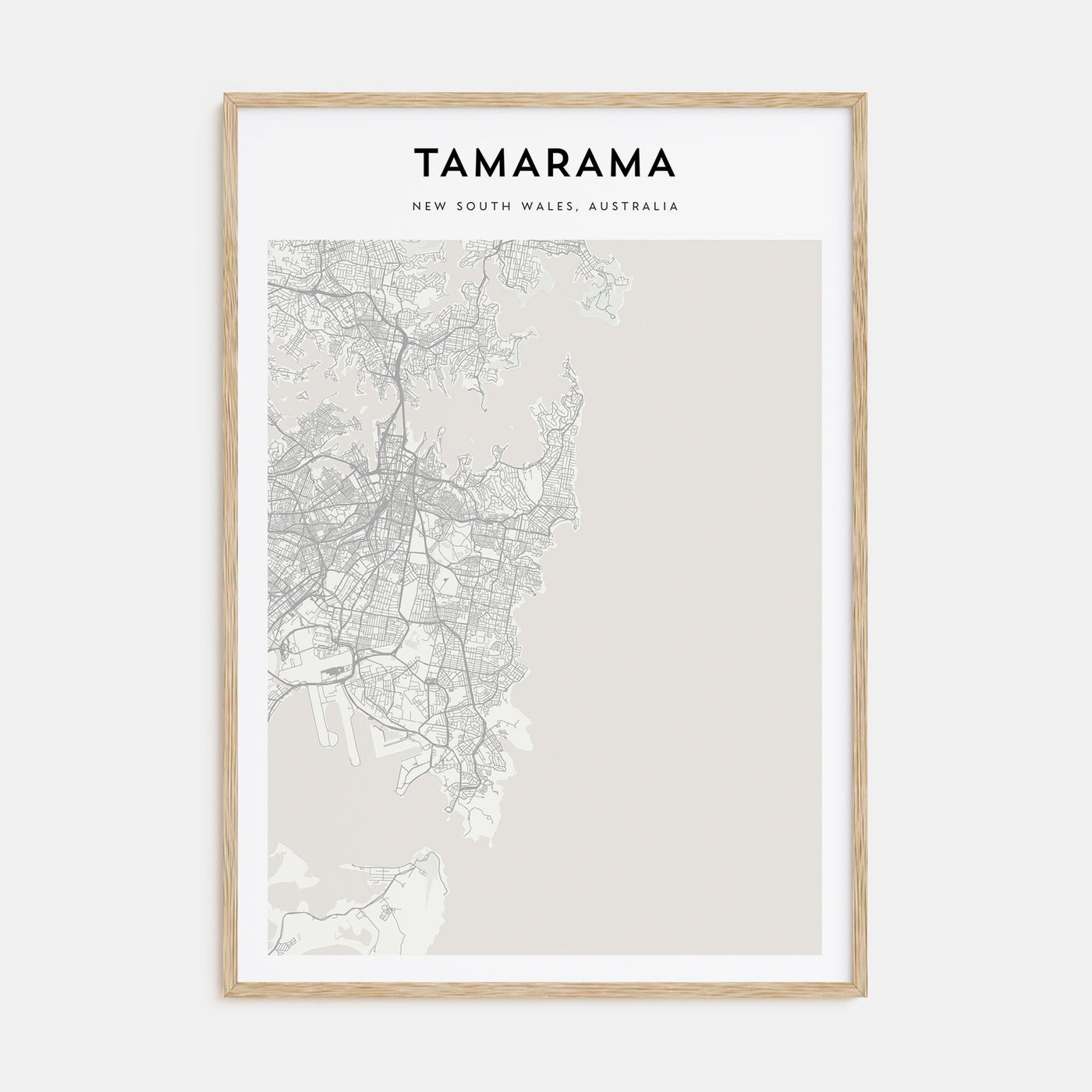 Tamarama Map Portrait Poster