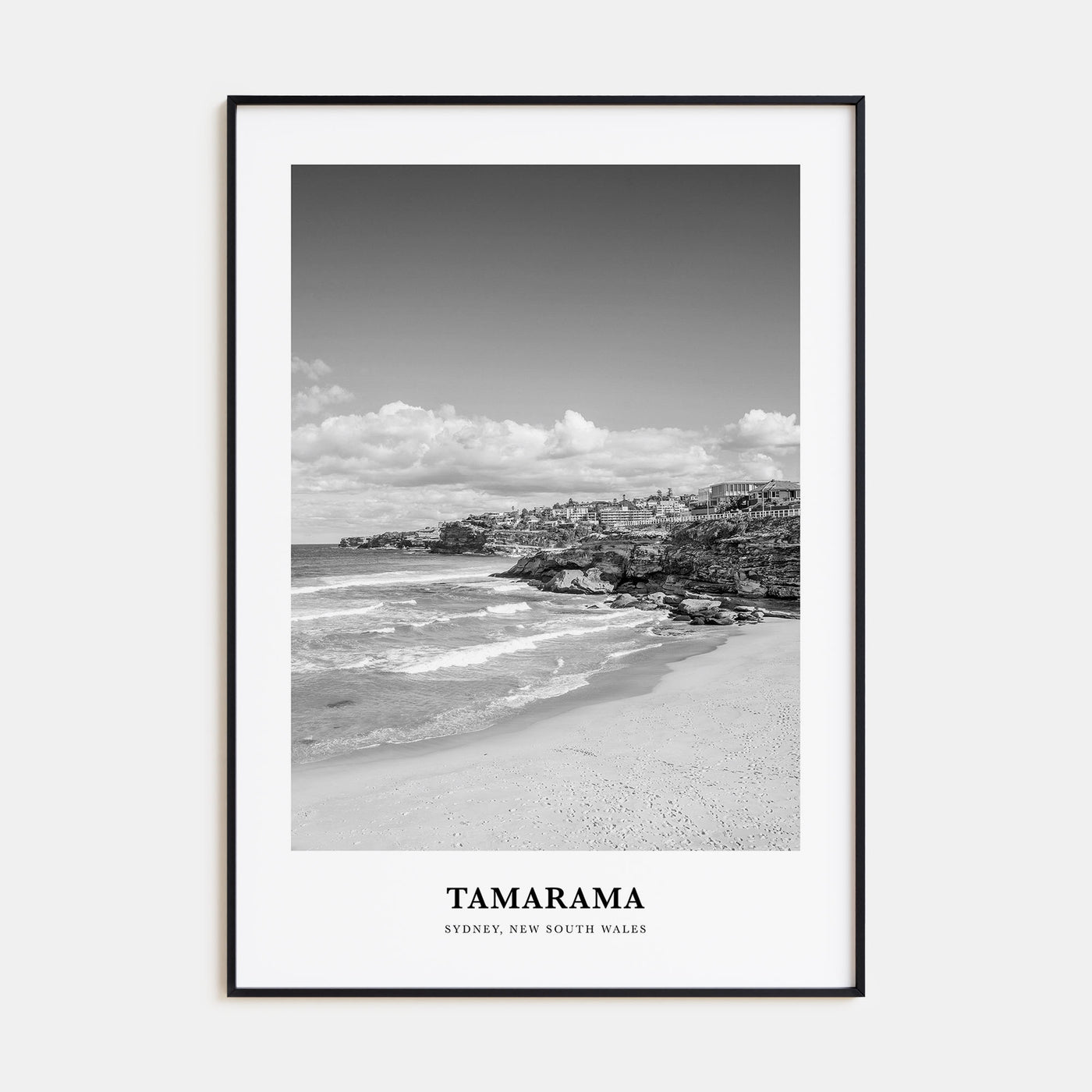Tamarama Portrait B&W Poster