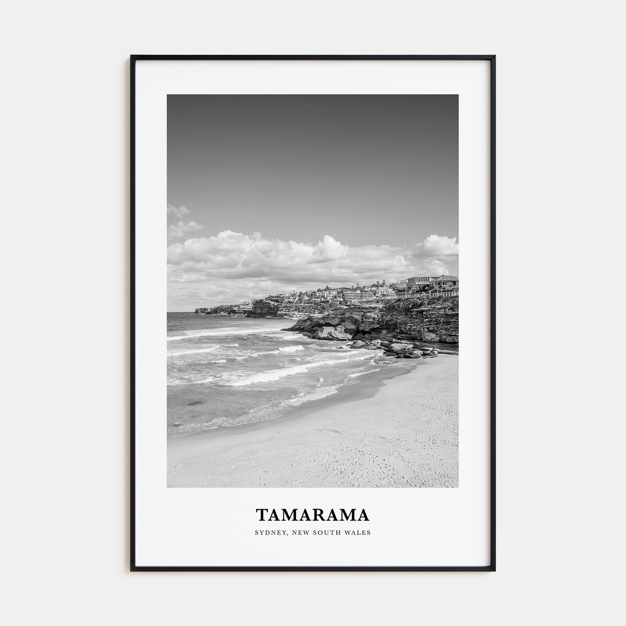 Tamarama Portrait B&W Poster