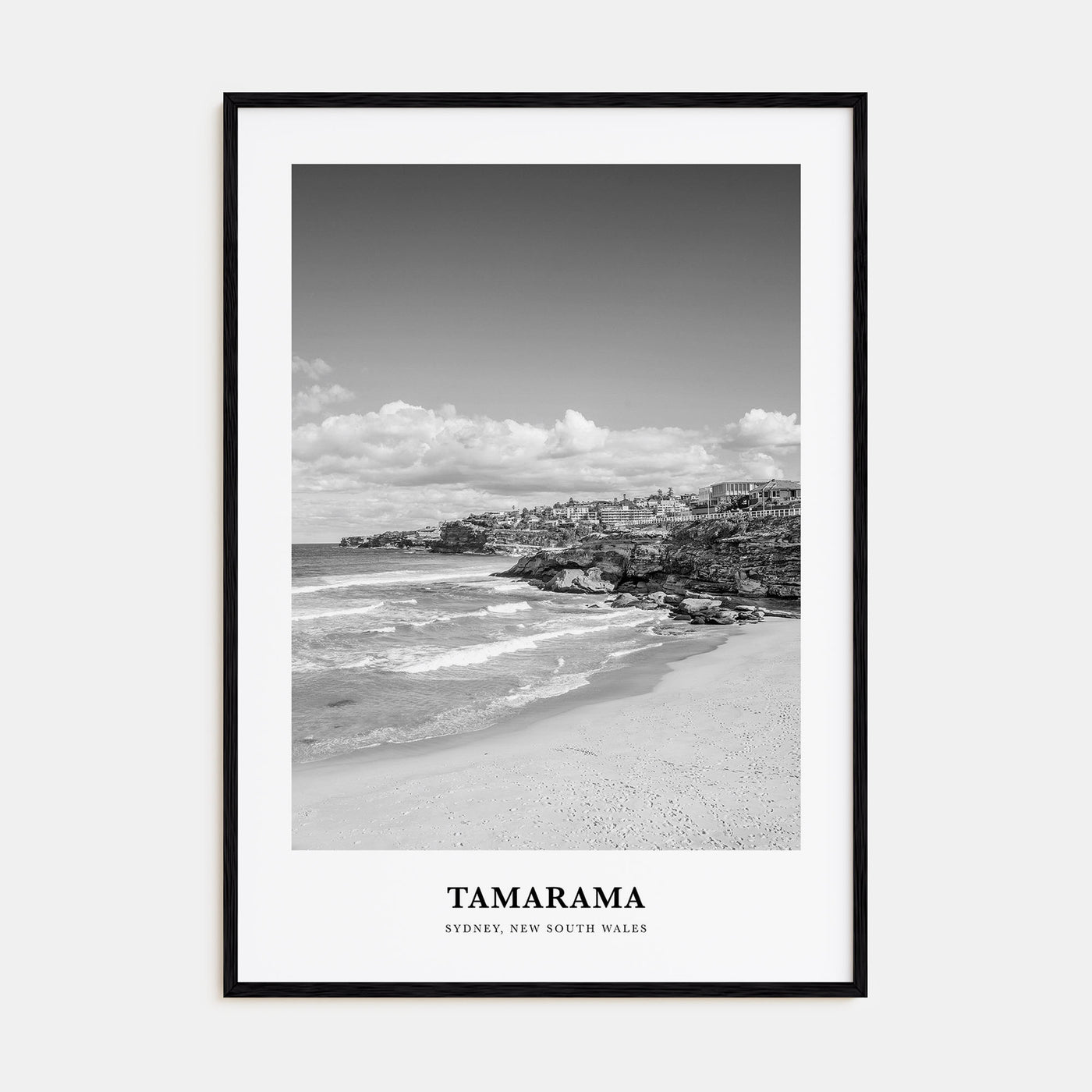 Tamarama Portrait B&W Poster