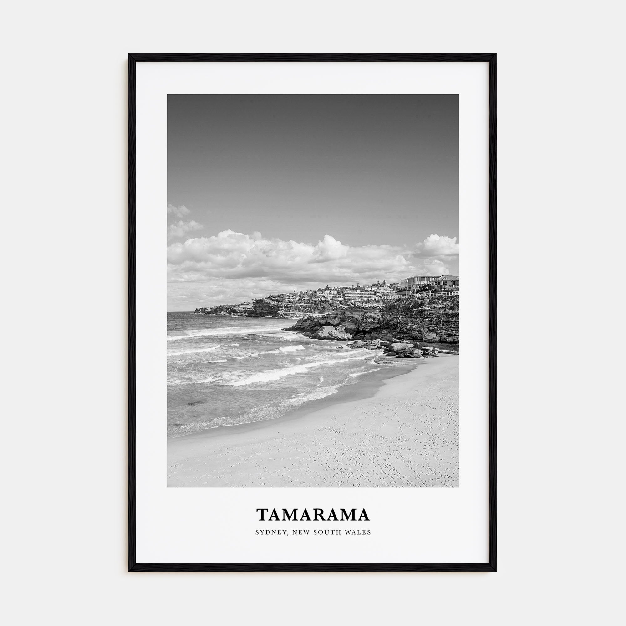 Tamarama Portrait B&W Poster