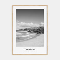 Tamarama Portrait B&W Poster