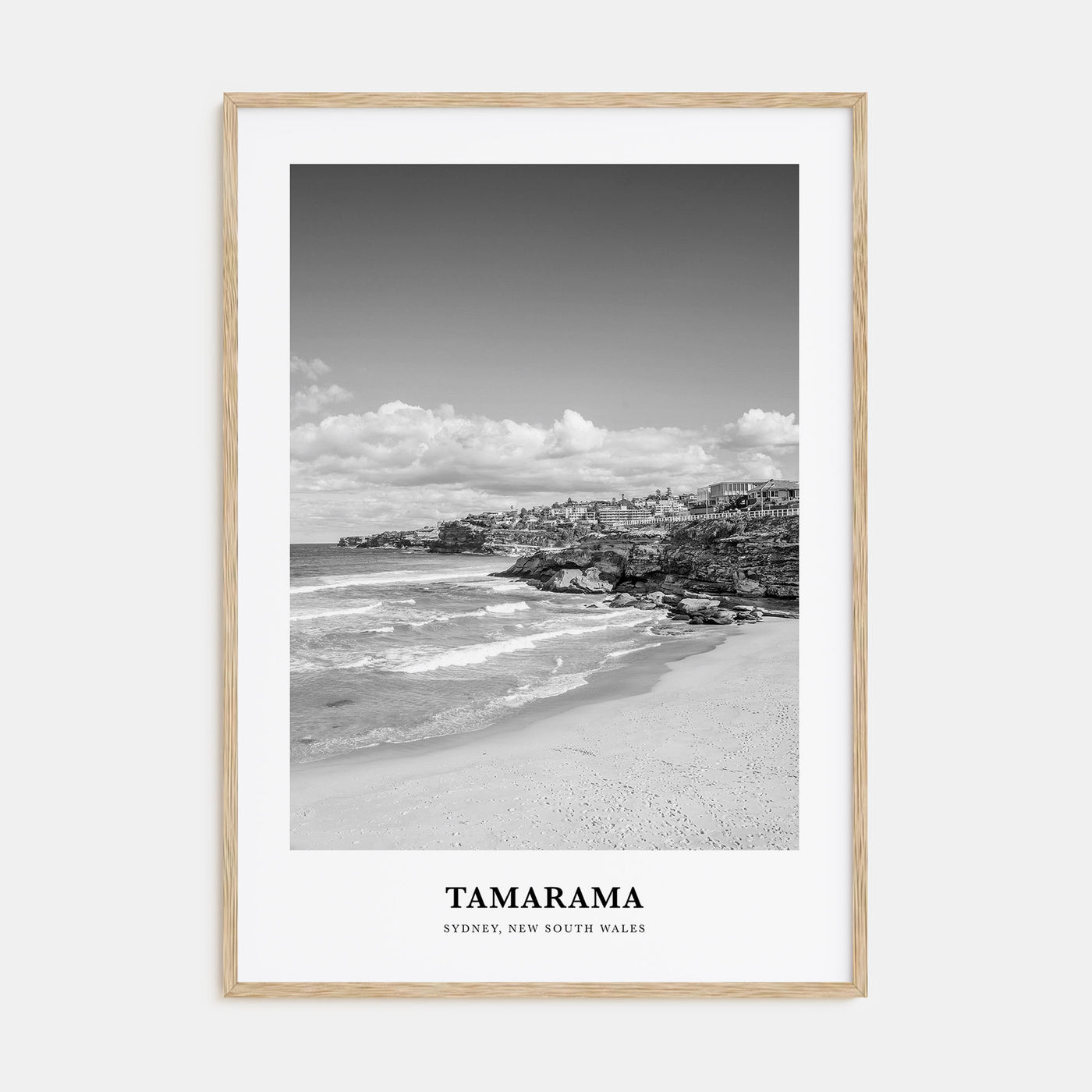 Tamarama Portrait B&W Poster