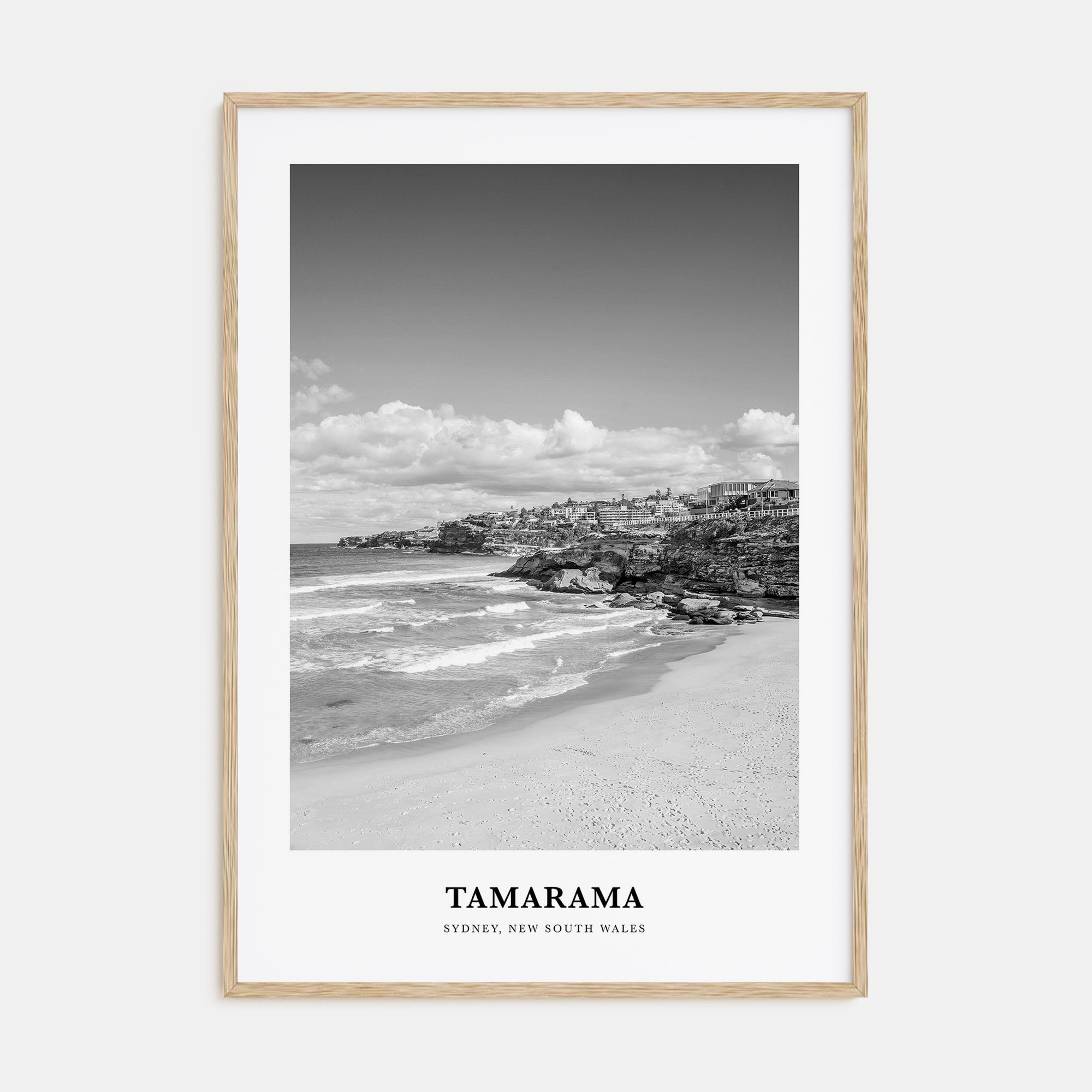 Tamarama Portrait B&W Poster