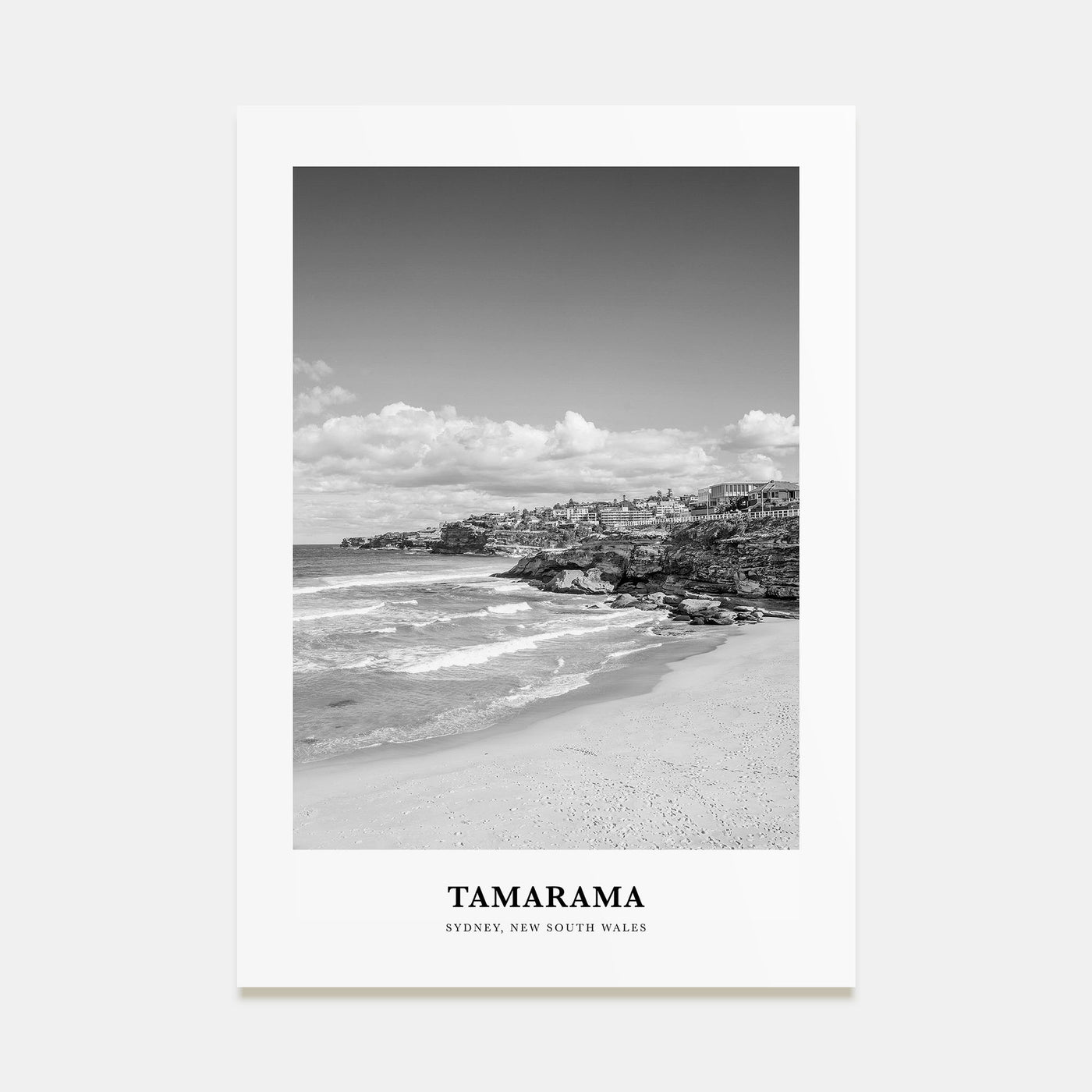 Tamarama Portrait B&W Poster