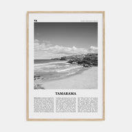 Tamarama Travel B&W Poster