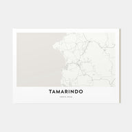 Tamarindo Map Landscape Poster