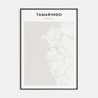 Tamarindo Map Portrait Poster