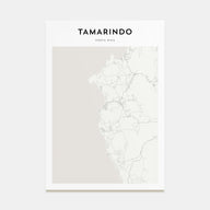 Tamarindo Map Portrait Poster