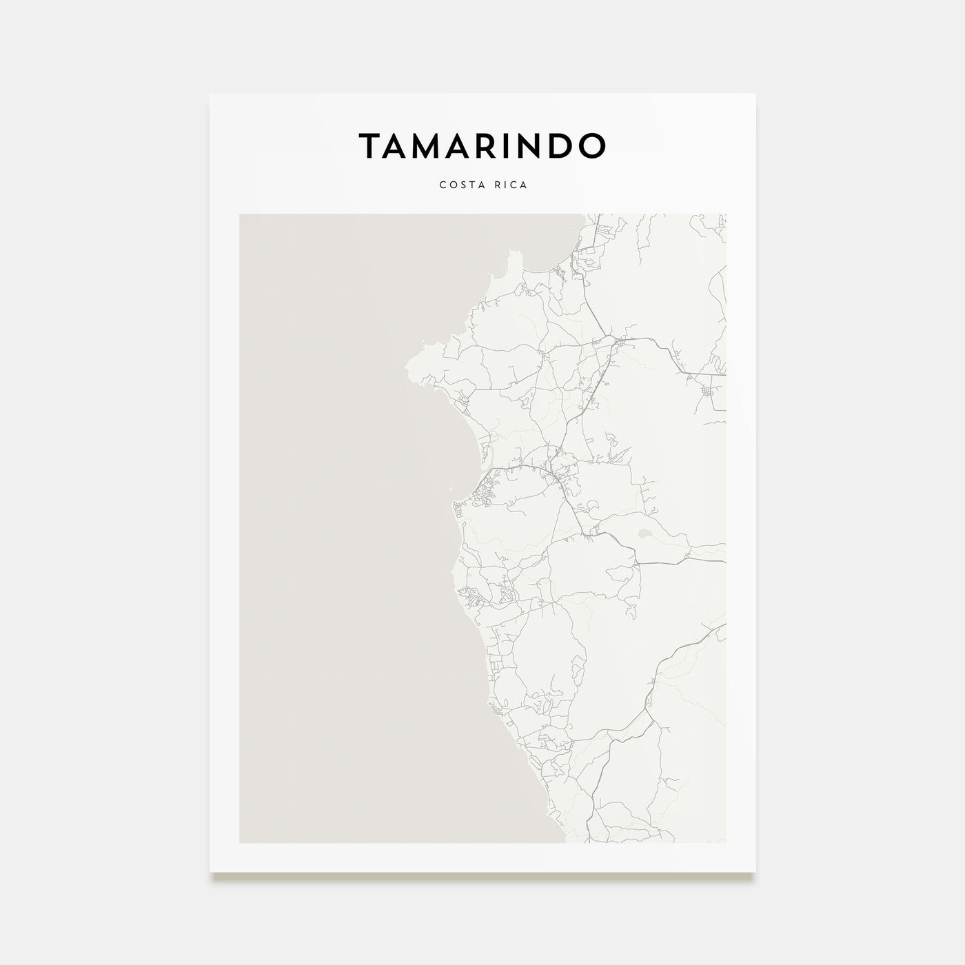 Tamarindo Map Portrait Poster
