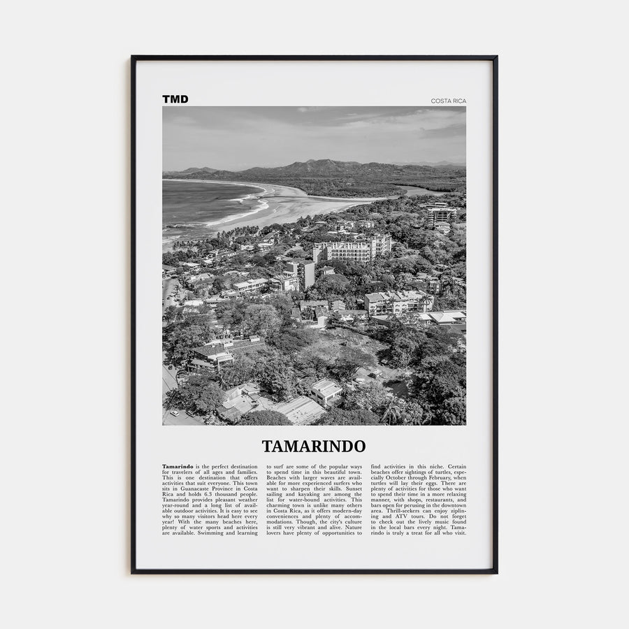 Tamarindo Travel B&W Poster