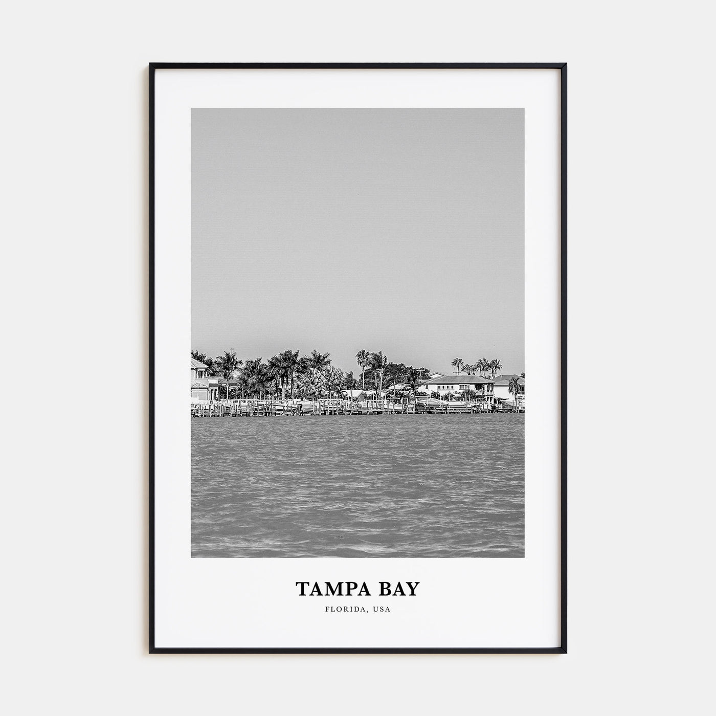 Tampa Bay Portrait B&W Poster