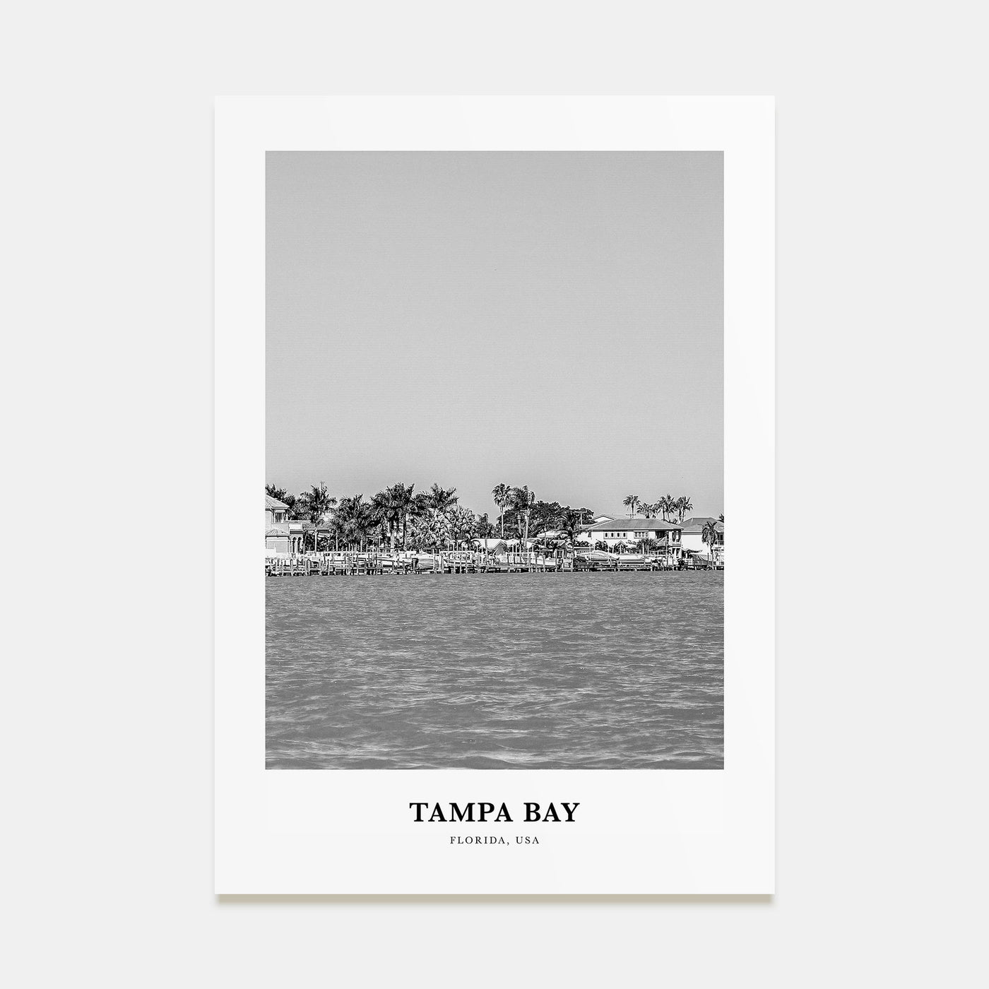 Tampa Bay Portrait B&W Poster