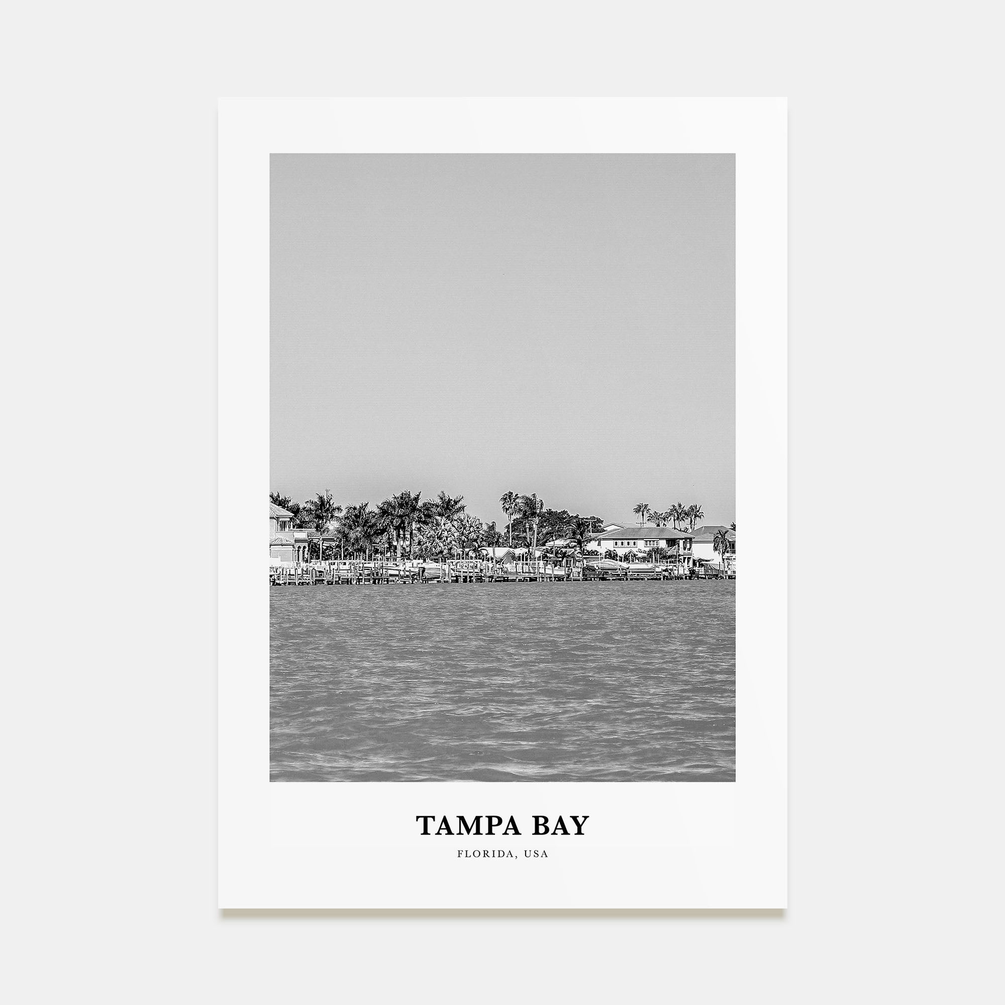 Tampa Bay Portrait B&W Poster