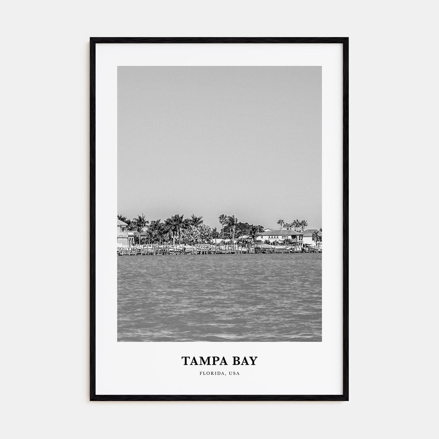 Tampa Bay Portrait B&W Poster