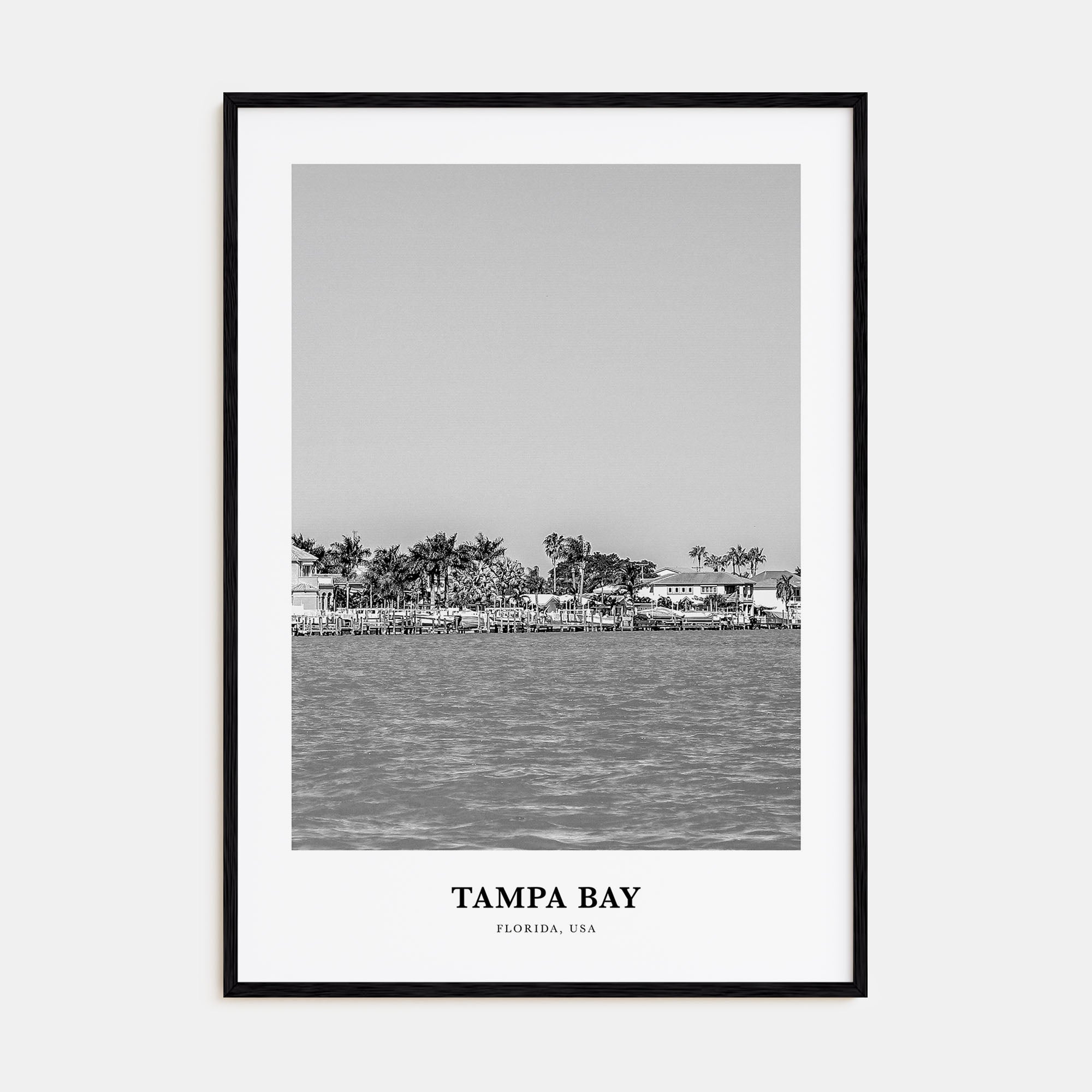 Tampa Bay Portrait B&W Poster