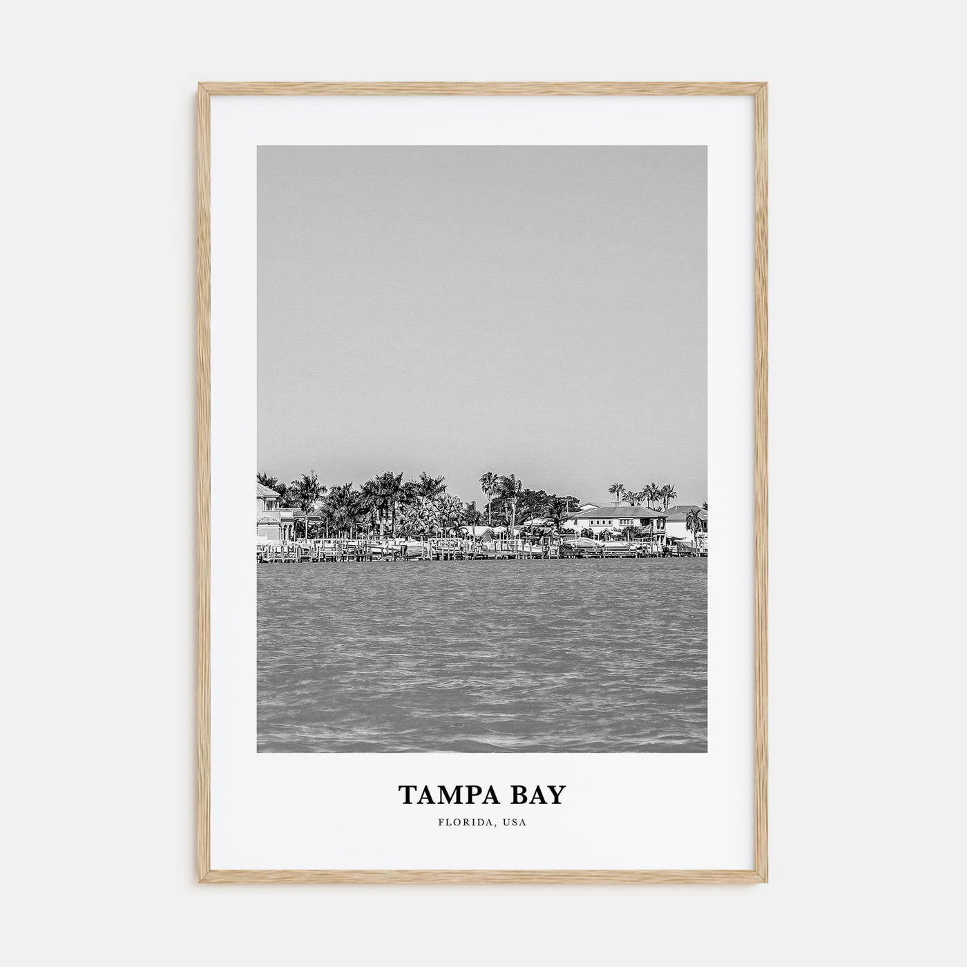 Tampa Bay Portrait B&W Poster