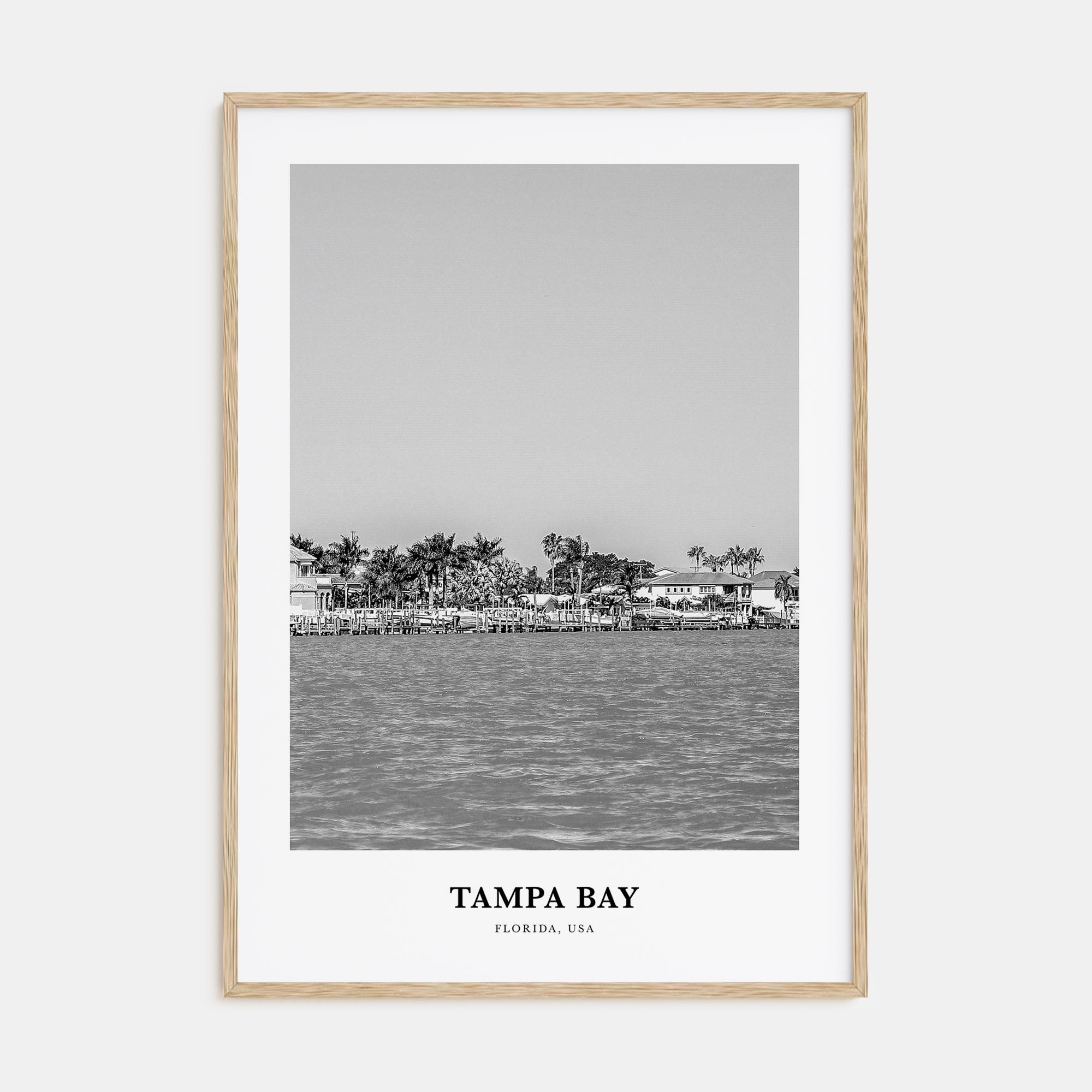 Tampa Bay Portrait B&W Poster