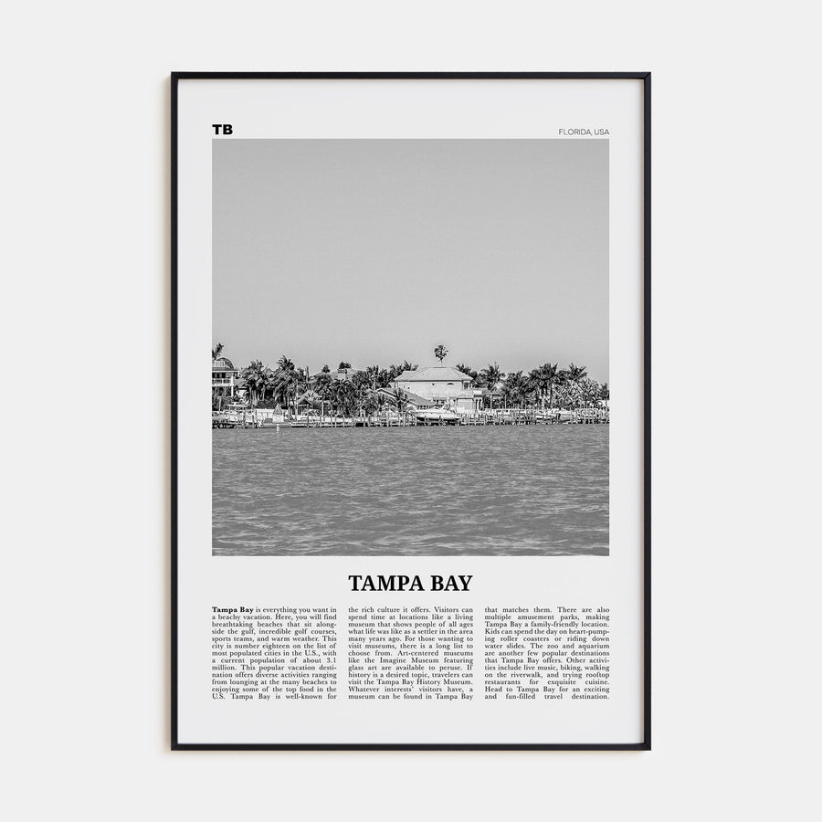 Tampa Bay Travel B&W Poster