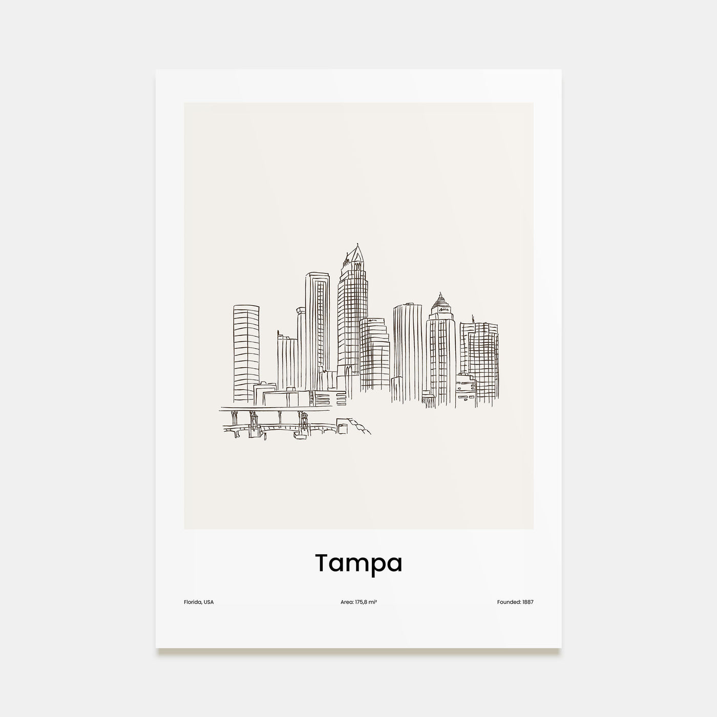 Tampa Drawn Poster