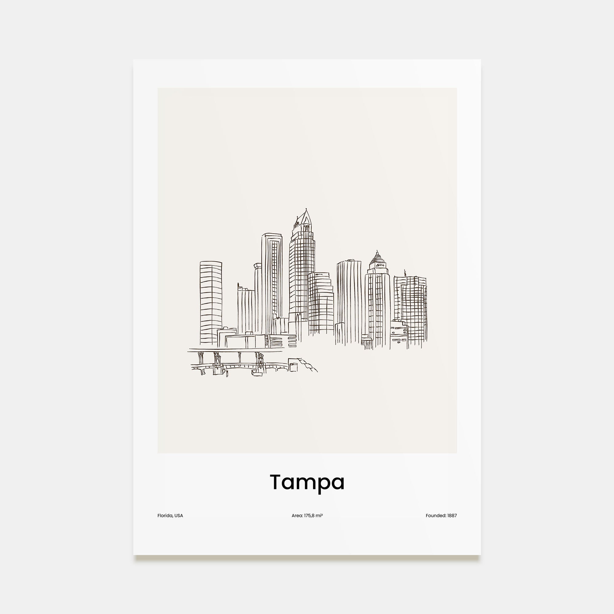 Tampa Drawn Poster