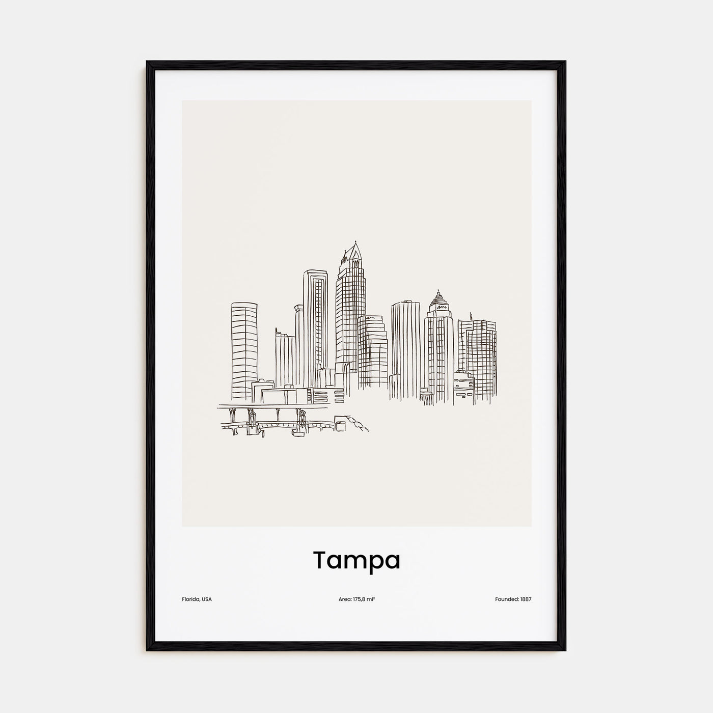 Tampa Drawn Poster