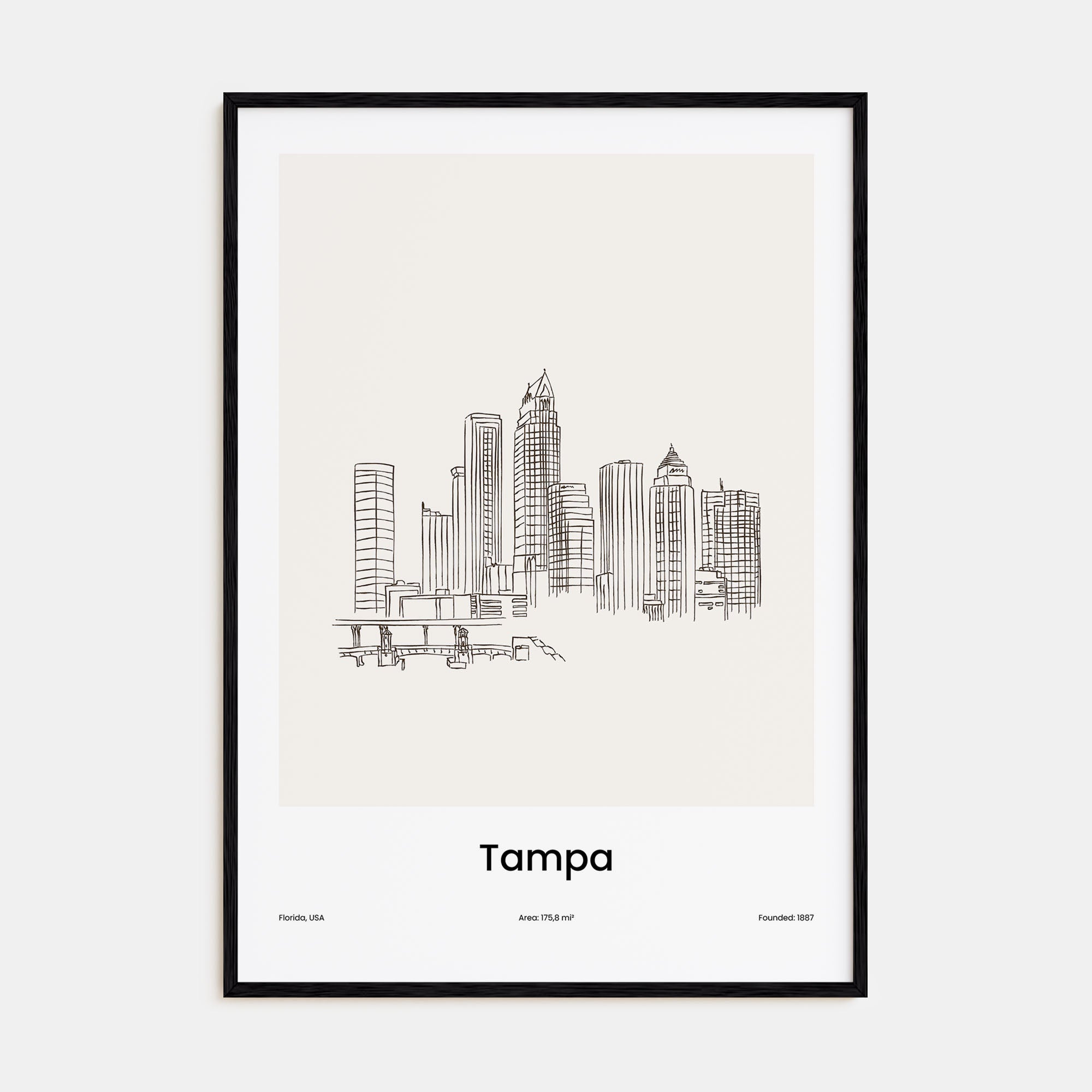 Tampa Drawn Poster