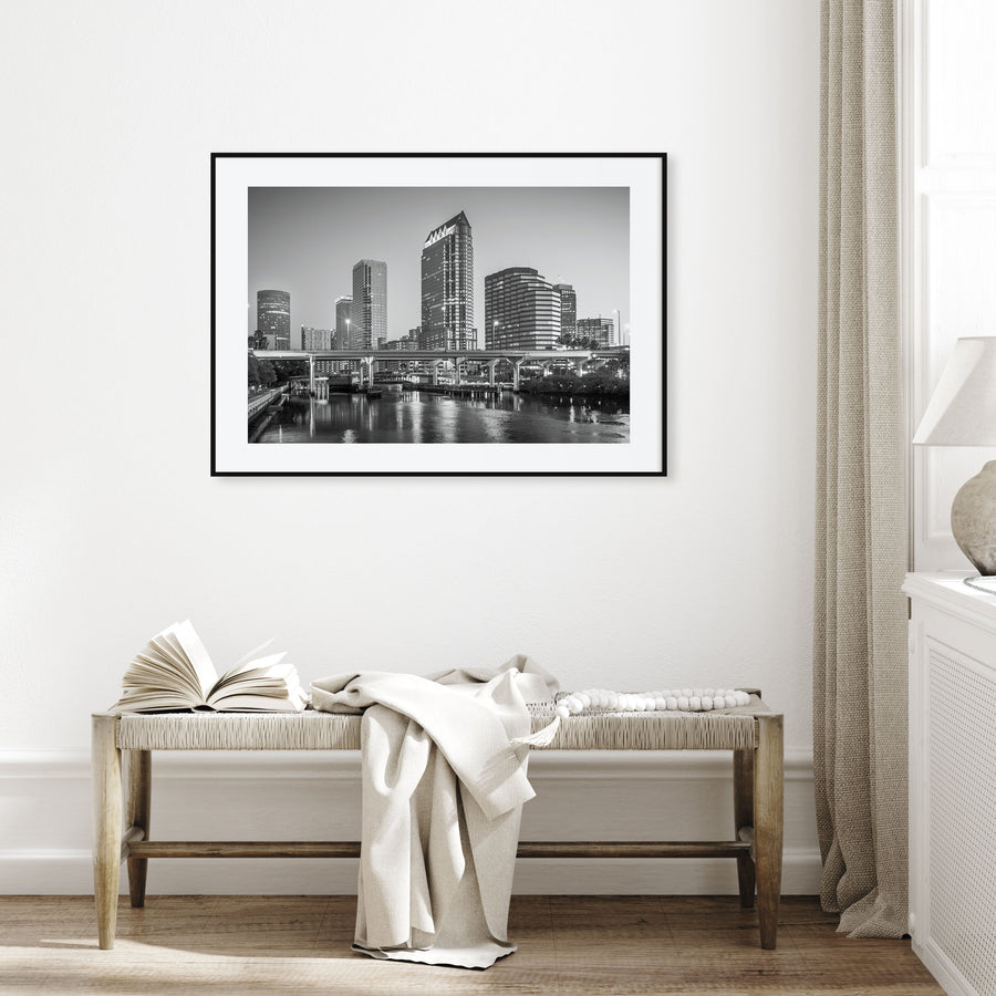 Tampa Landscape B&W Poster