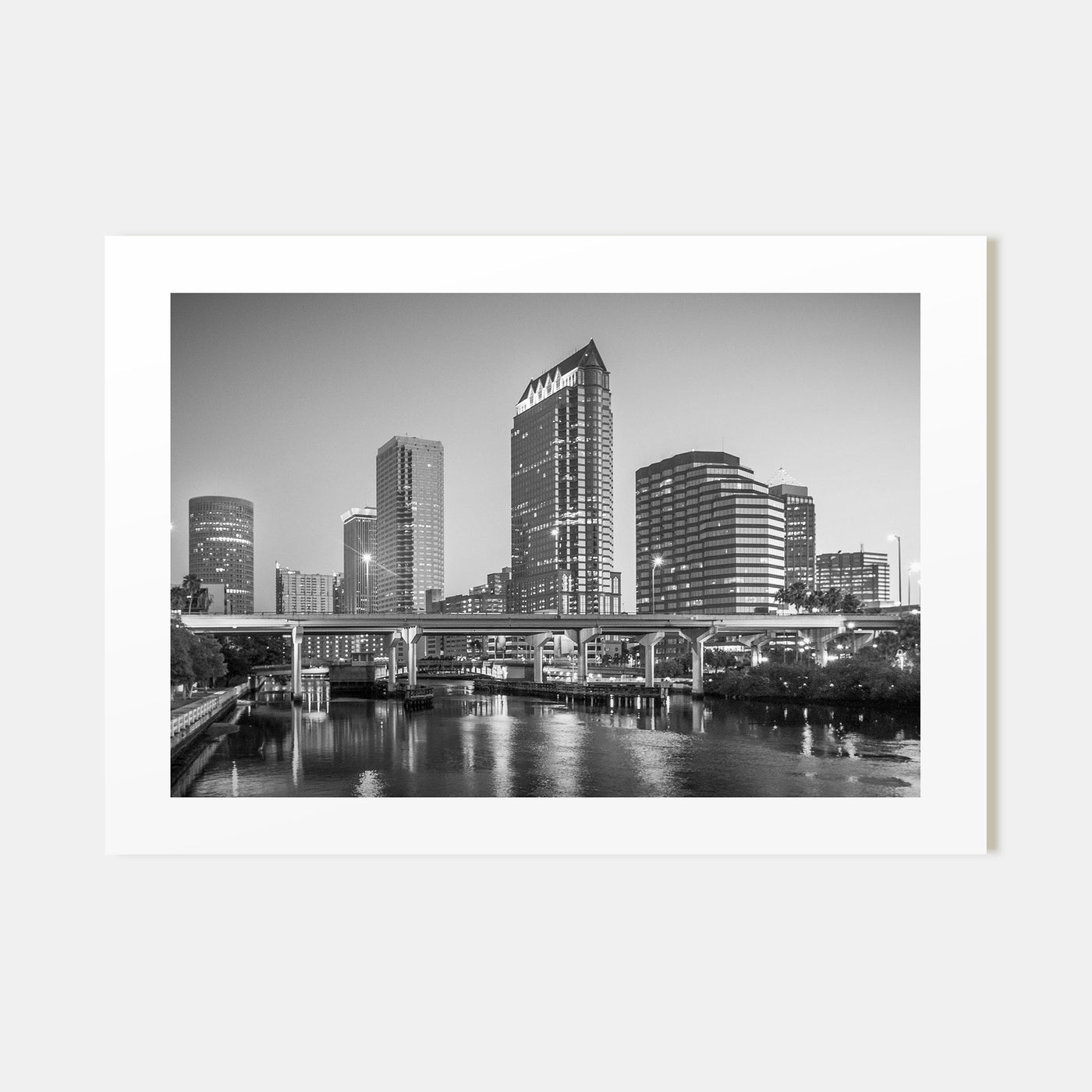 Tampa Landscape B&W Poster