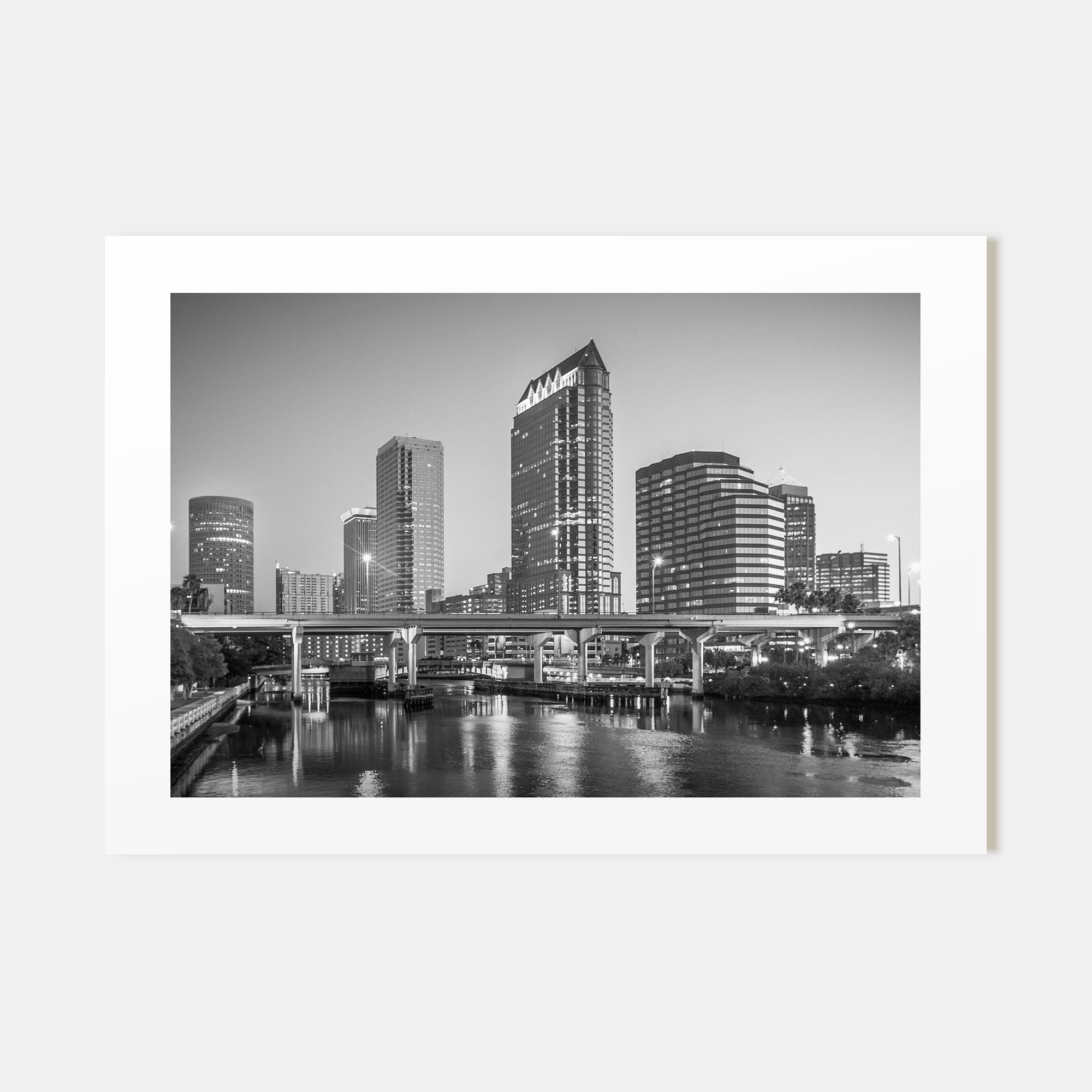 Tampa Landscape B&W Poster
