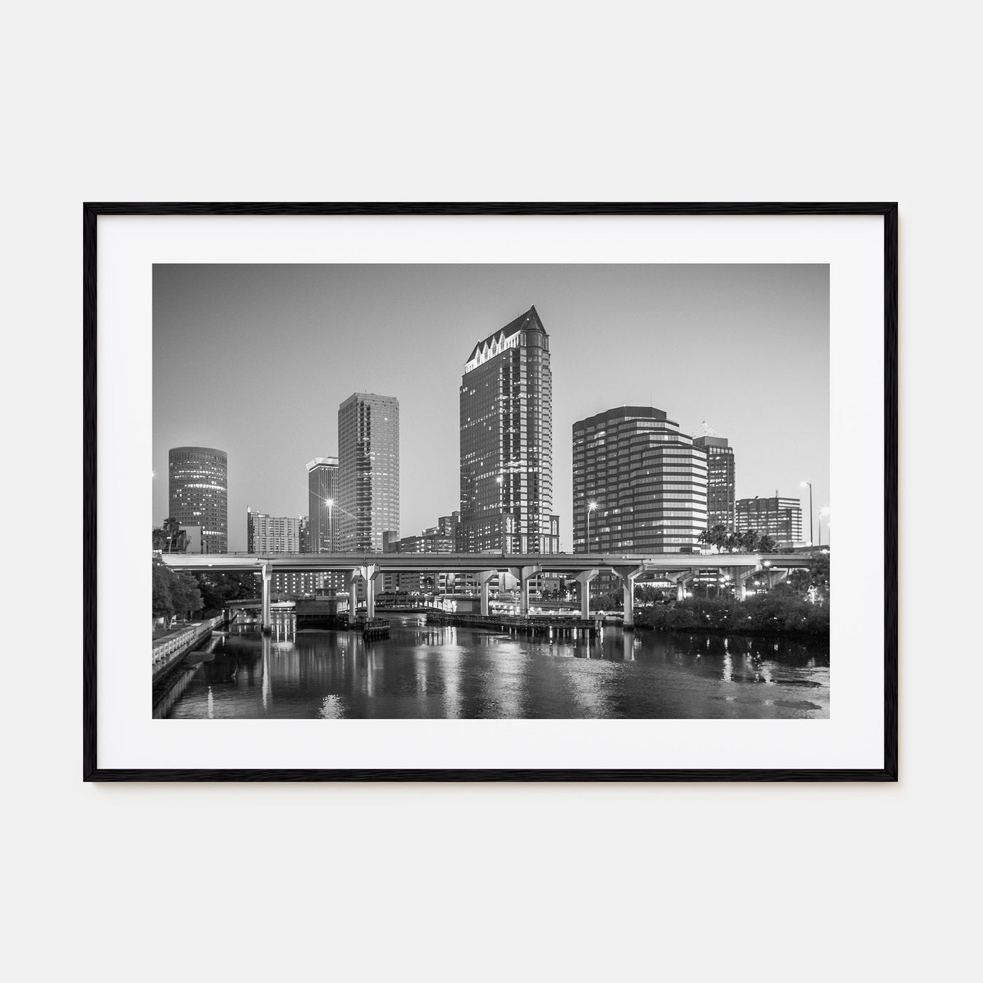Tampa Landscape B&W Poster