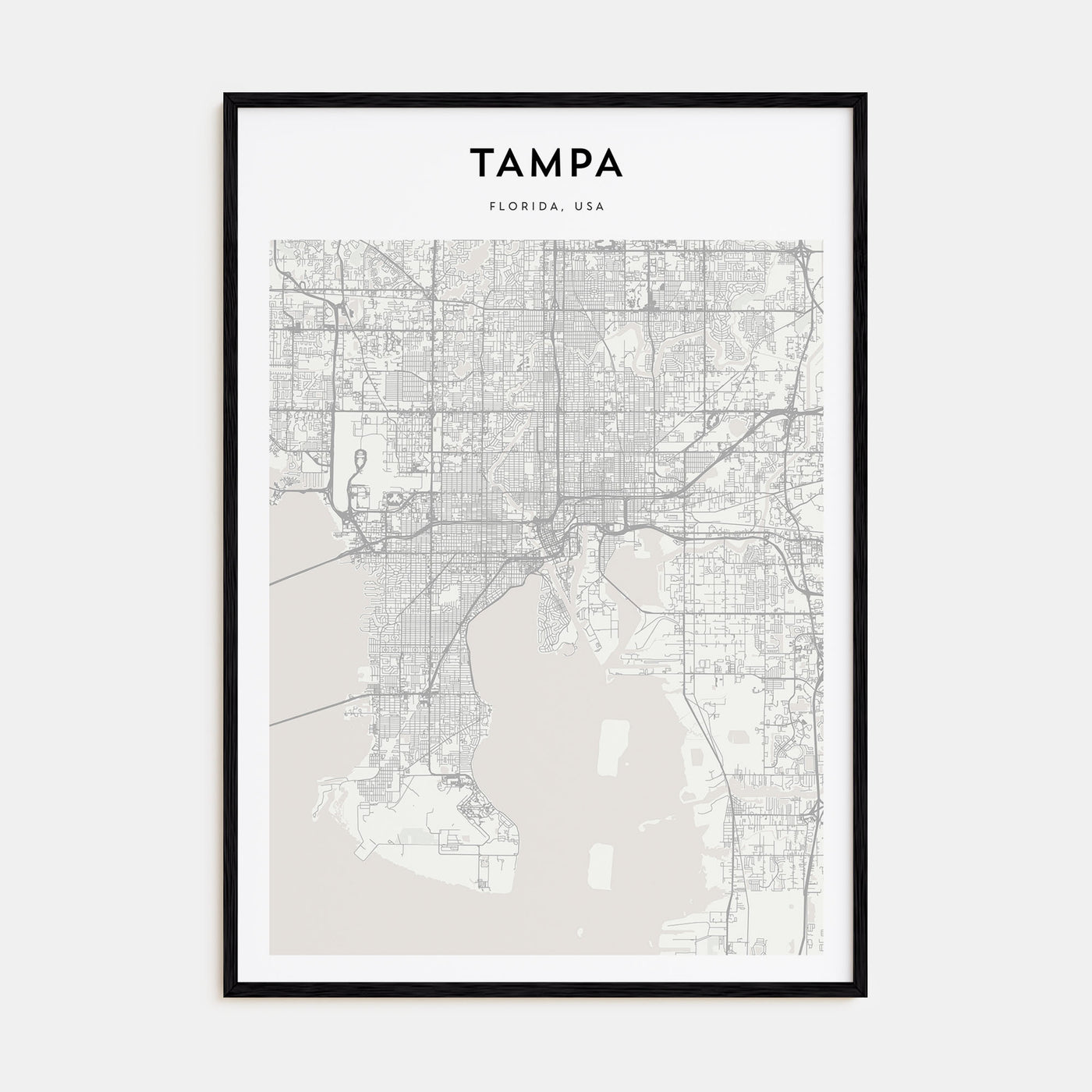 Tampa Map Portrait Poster