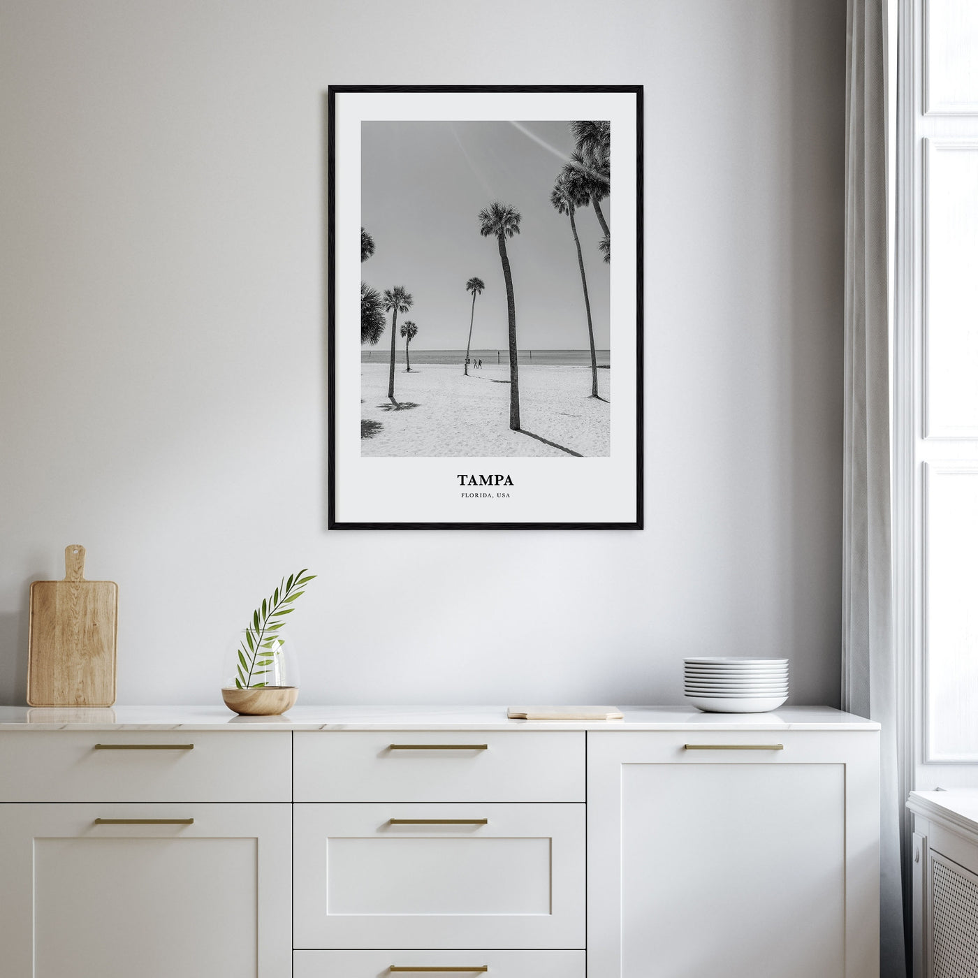 Tampa Portrait B&W No 1 Poster